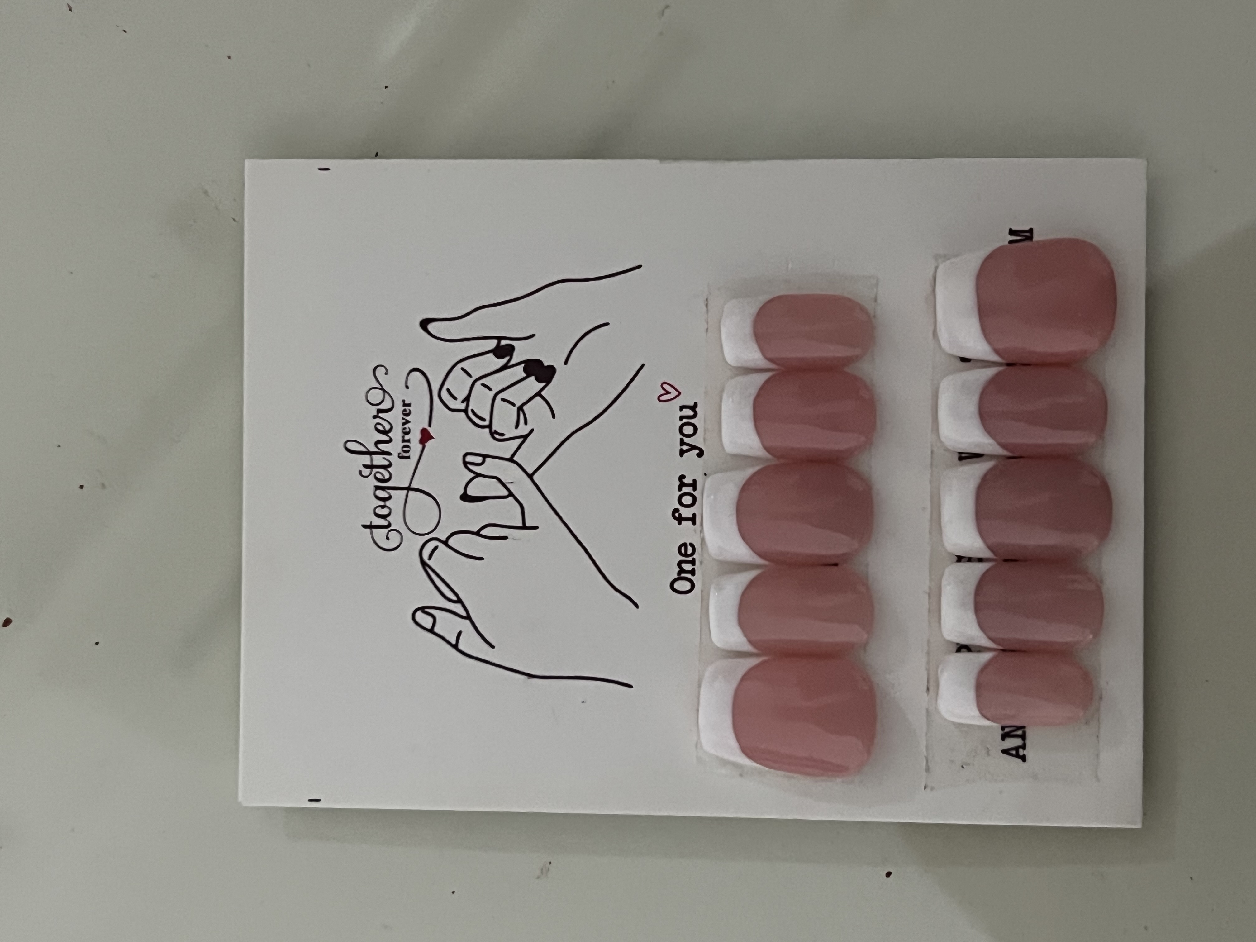 Pinky French nails